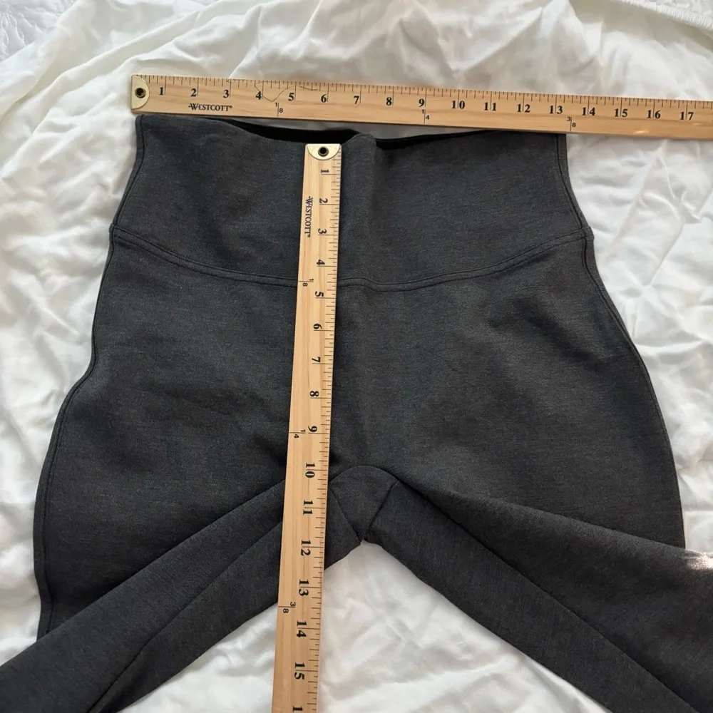 Spanx Ponte Ankle High Waist Grey Heather Pull On Leggings Size Petite M